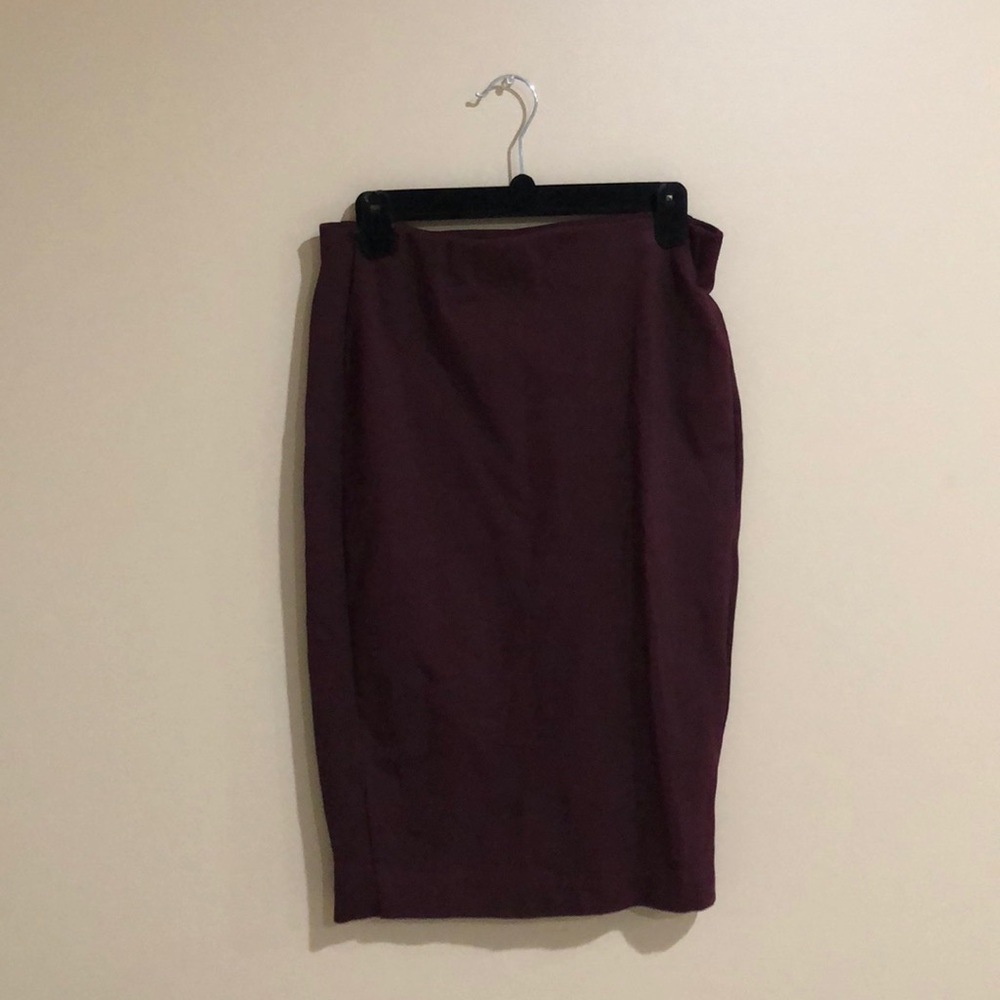 Burgundy Pencil Skirt